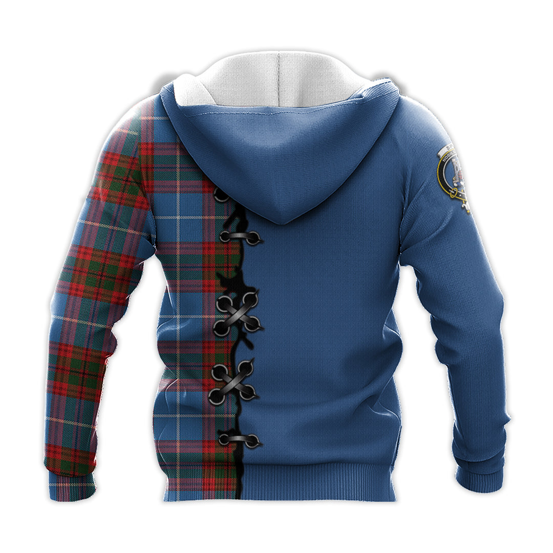 Spalding Tartan Hoodie - Lion Rampant And Celtic Thistle Style