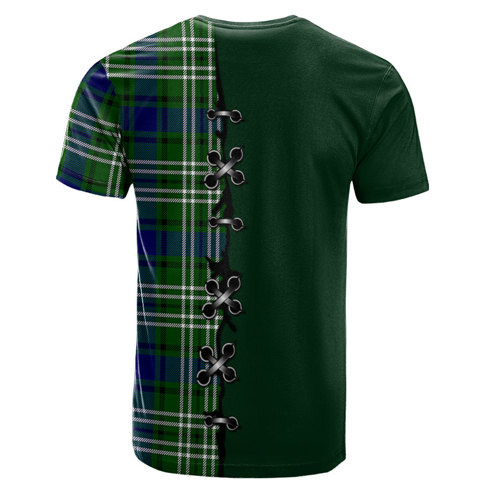 Spottiswood Tartan T-shirt - Lion Rampant And Celtic Thistle Style