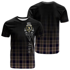 Stewart Navy Tartan Crest T-shirt - Alba Celtic Style