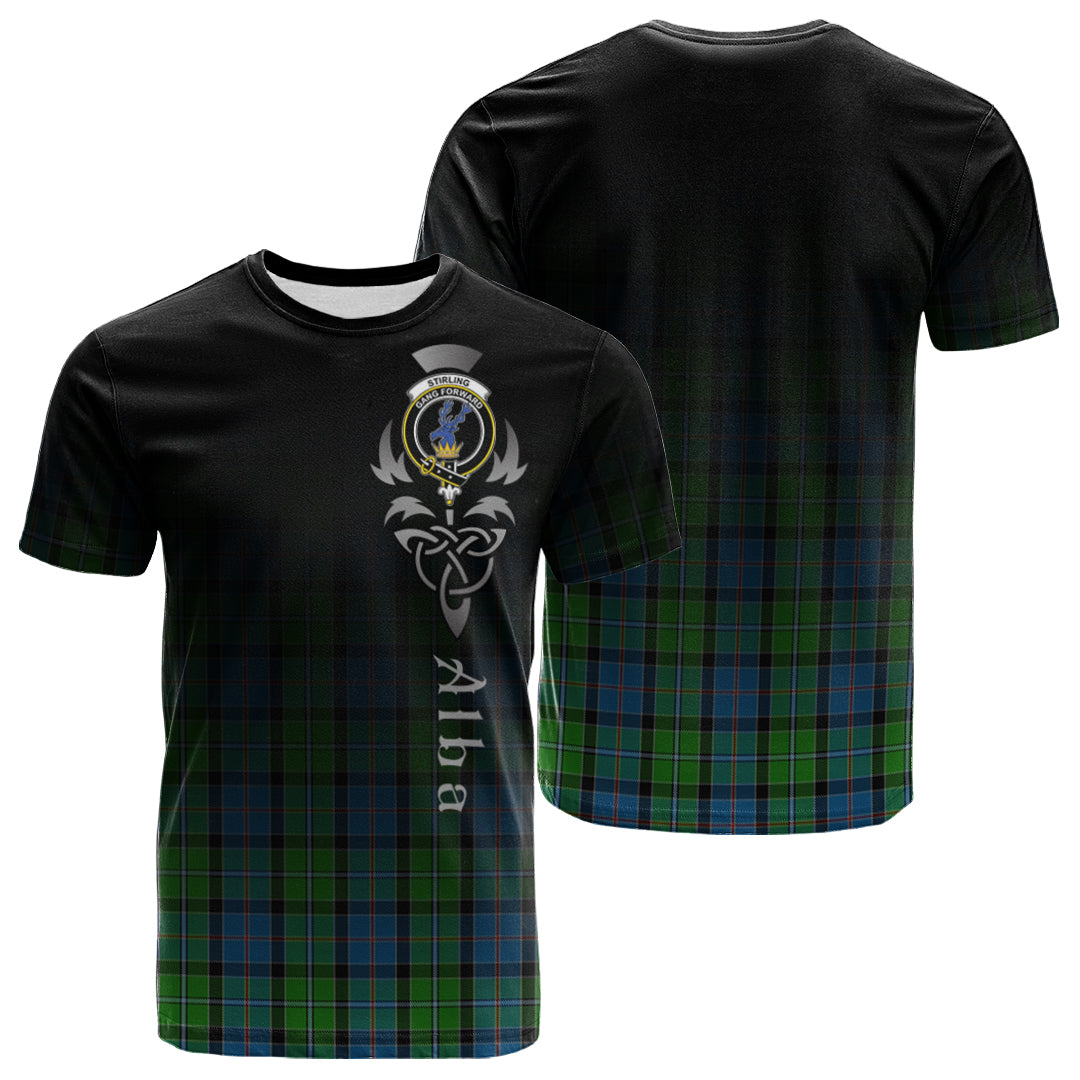 Stirling Tartan Crest T-shirt - Alba Celtic Style