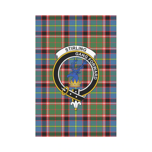 Stirling (Of Cadder-Present Chief) Tartan Crest Garden Flag