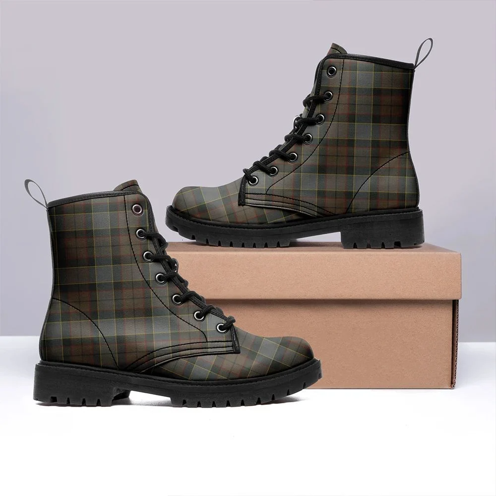 Outlander Fraser Tartan Leather Boots