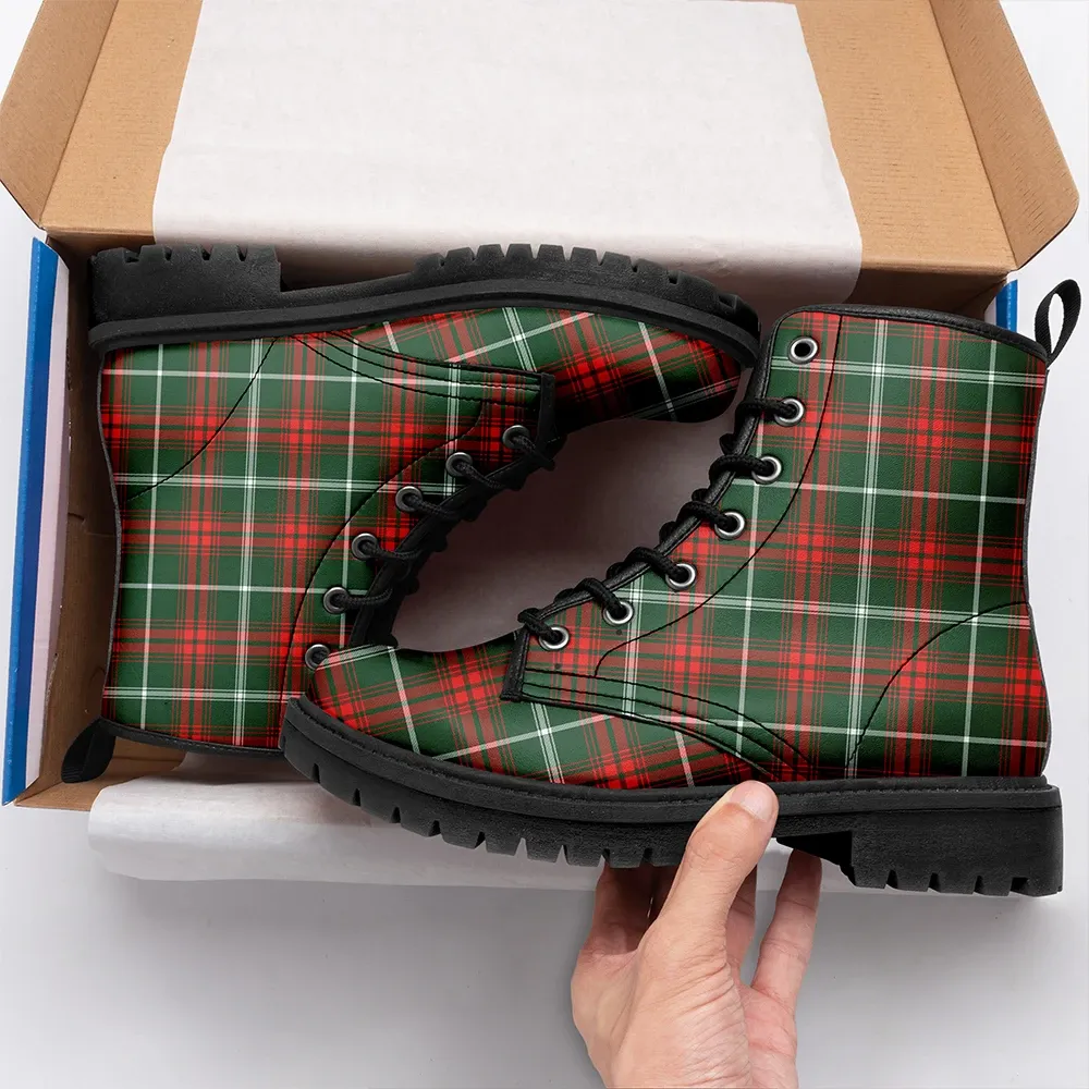 Prince Of Wales Tartan Leather Boots