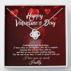 Scots Print Necklace - Happy Valentine's Day Necklace