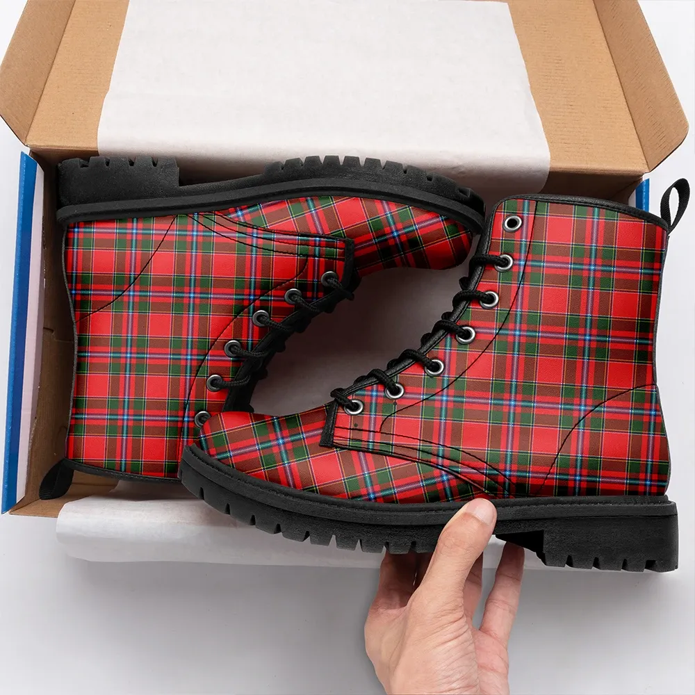 Perthshire District Tartan Leather Boots