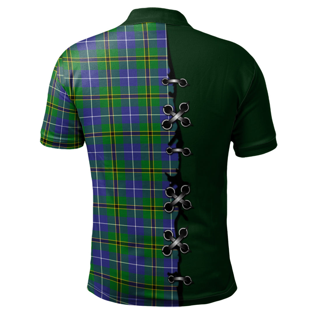 Turnbull Hunting Tartan Polo Shirt - Lion Rampant And Celtic Thistle Style