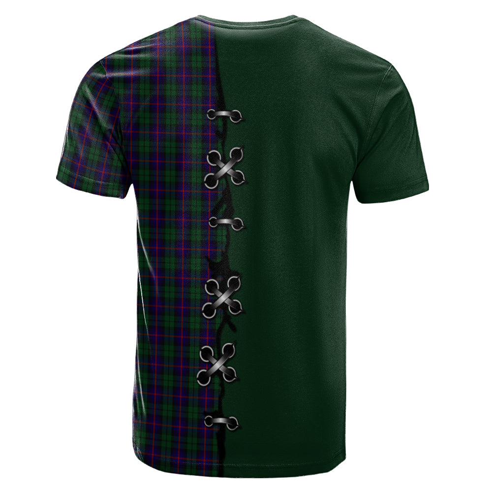 Urquhart Tartan T-shirt - Lion Rampant And Celtic Thistle Style