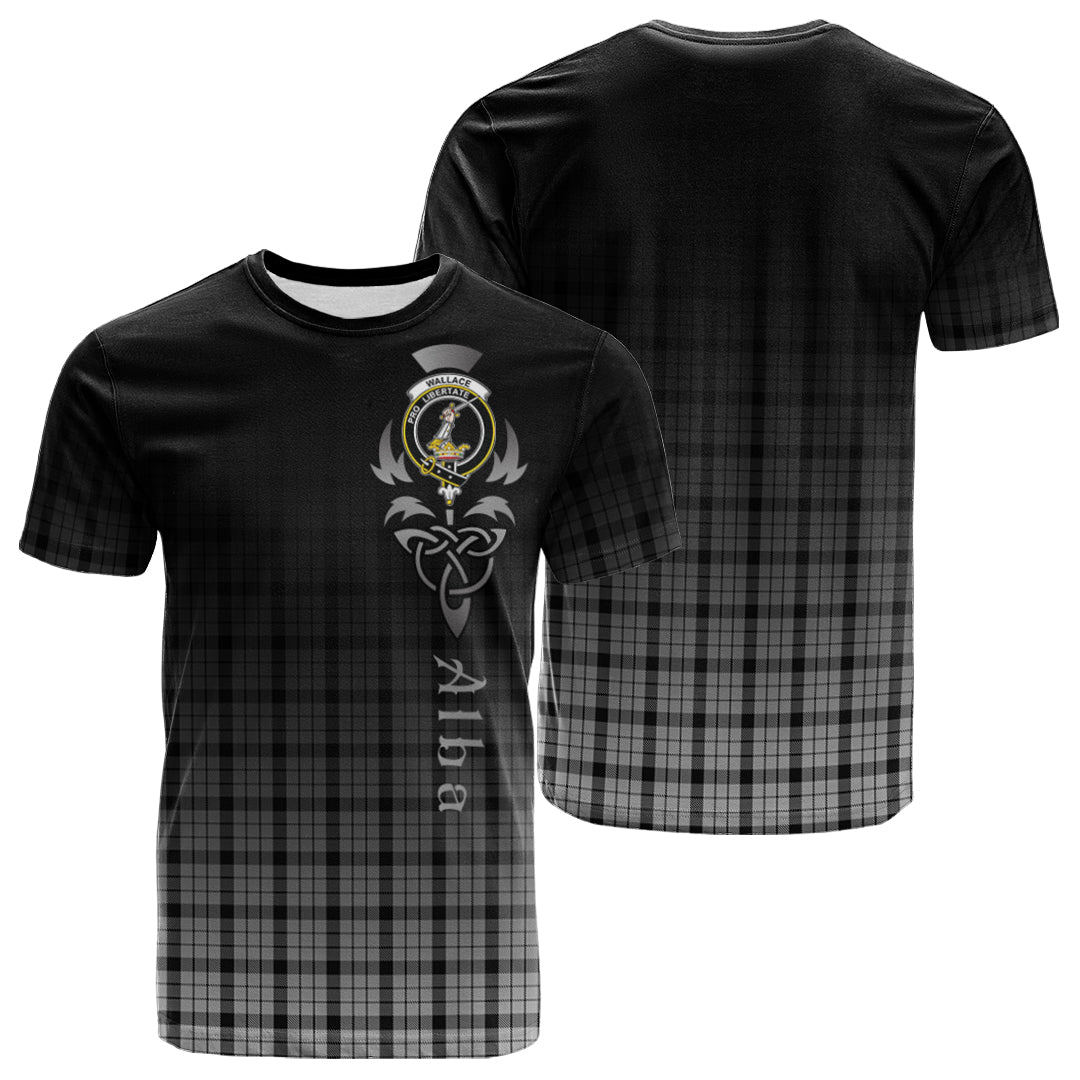 Wallace Dress Tartan Crest T-shirt - Alba Celtic Style