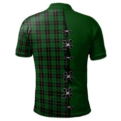 Wallace Hunting Tartan Polo Shirt - Lion Rampant And Celtic Thistle Style