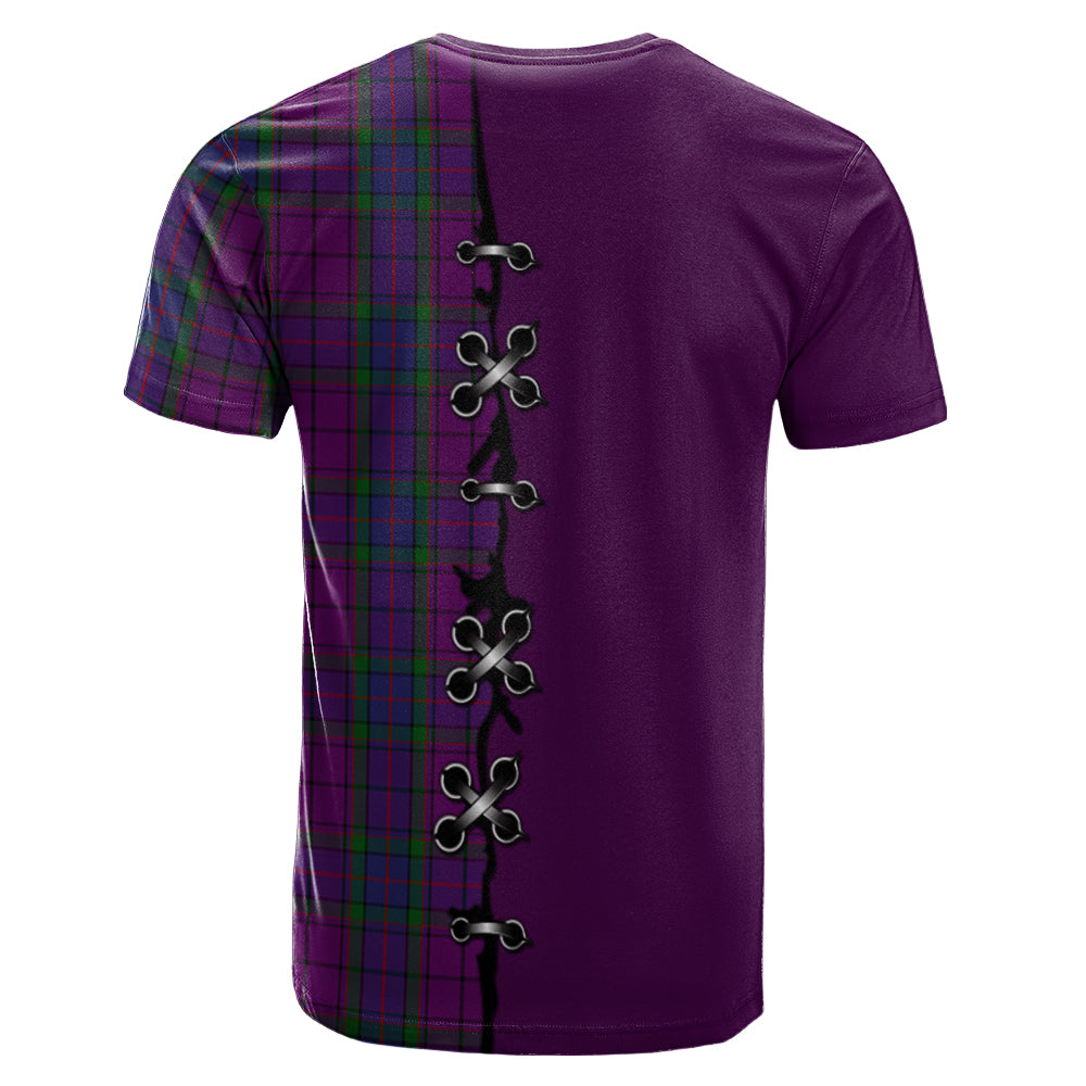 Wardlaw Tartan T-shirt - Lion Rampant And Celtic Thistle Style