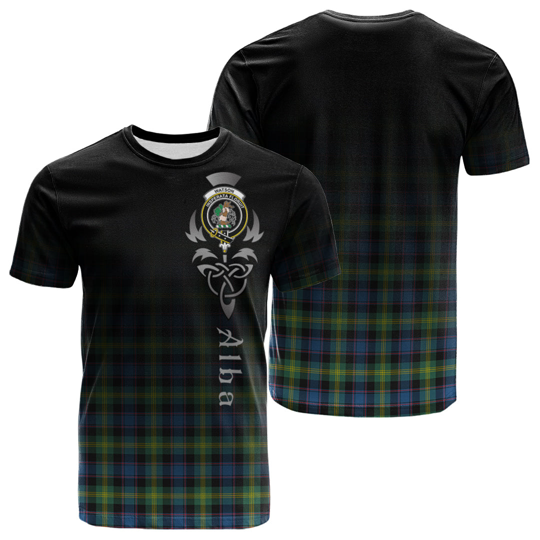 Watson Ancient Tartan Crest T-shirt - Alba Celtic Style