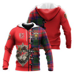 Wauchope Tartan Hoodie - Lion Rampant And Celtic Thistle Style