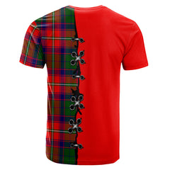 Wauchope Tartan T-shirt - Lion Rampant And Celtic Thistle Style