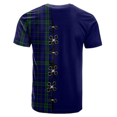 Weir Tartan T-shirt - Lion Rampant And Celtic Thistle Style