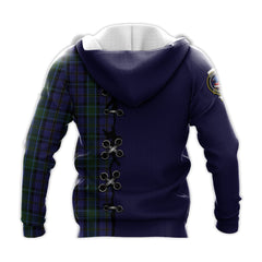 Weir Tartan Hoodie - Lion Rampant And Celtic Thistle Style