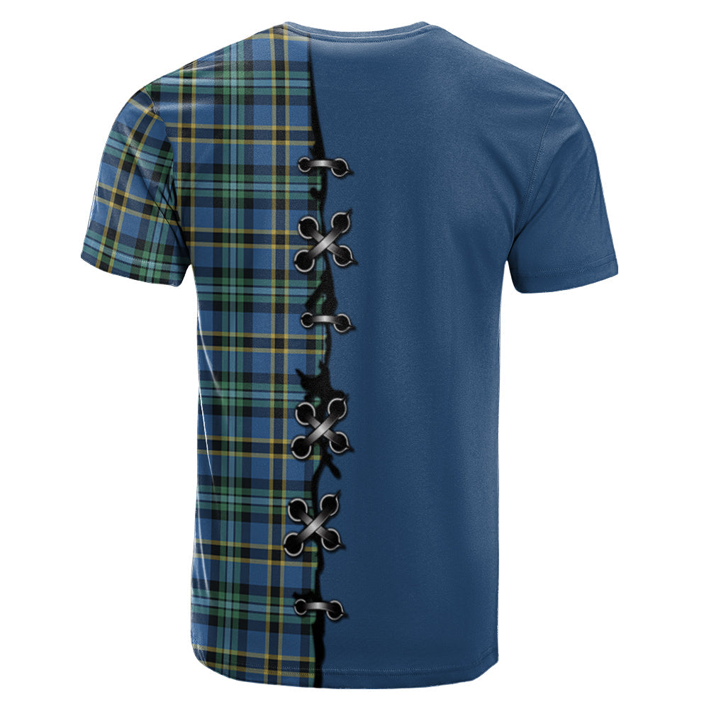 Weir Ancient Tartan T-shirt - Lion Rampant And Celtic Thistle Style