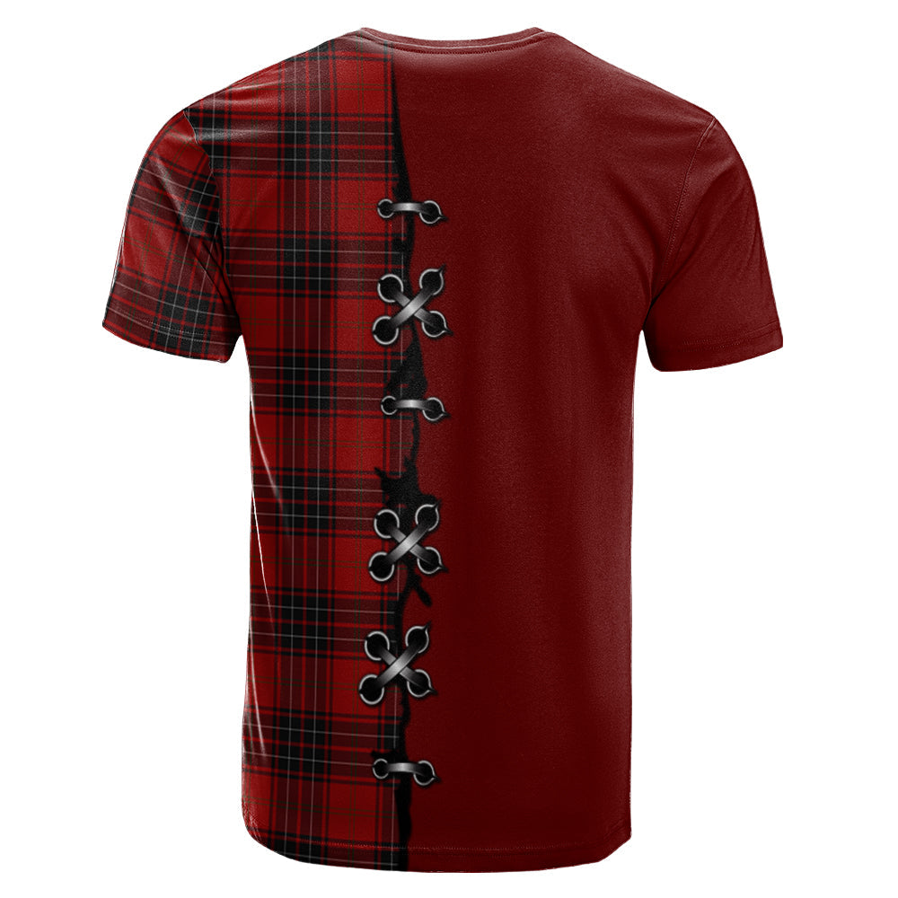 Wemyss Tartan T-shirt - Lion Rampant And Celtic Thistle Style