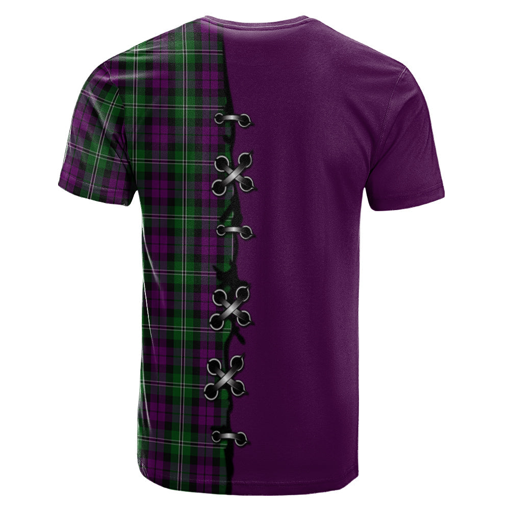 Wilson Tartan T-shirt - Lion Rampant And Celtic Thistle Style