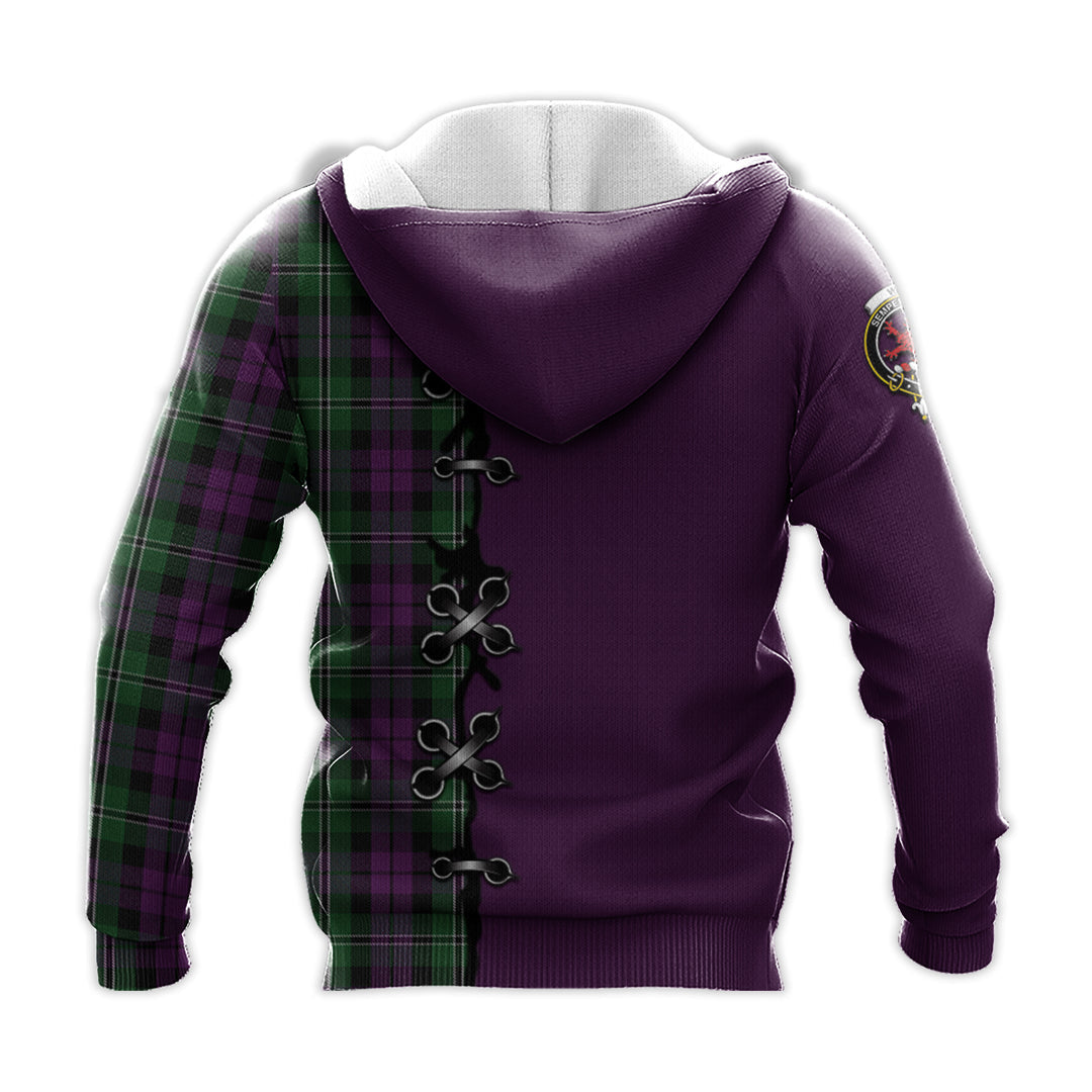 Wilson Tartan Hoodie - Lion Rampant And Celtic Thistle Style