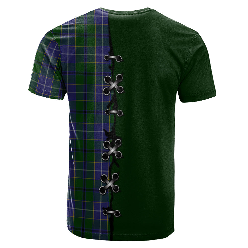 Wishart Hunting Tartan T-shirt - Lion Rampant And Celtic Thistle Style