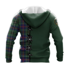 Wood Modern Tartan Hoodie - Lion Rampant And Celtic Thistle Style