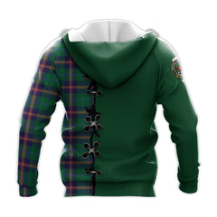 Young Modern Tartan Hoodie - Lion Rampant And Celtic Thistle Style